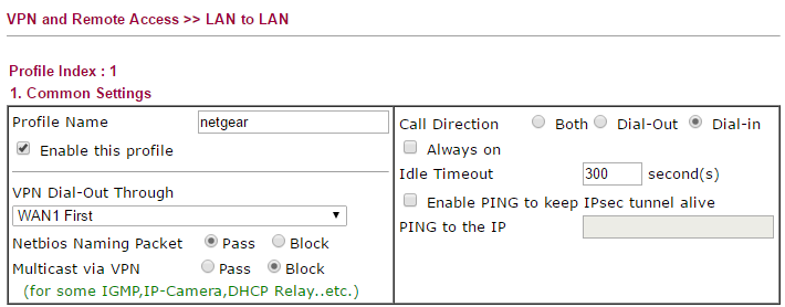 a screenshot of DrayOS VPN profile
